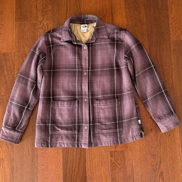 North Face Women's Valley Twill Utility Shacket size M Fawn Grey Color Way - Picture 4 of 9